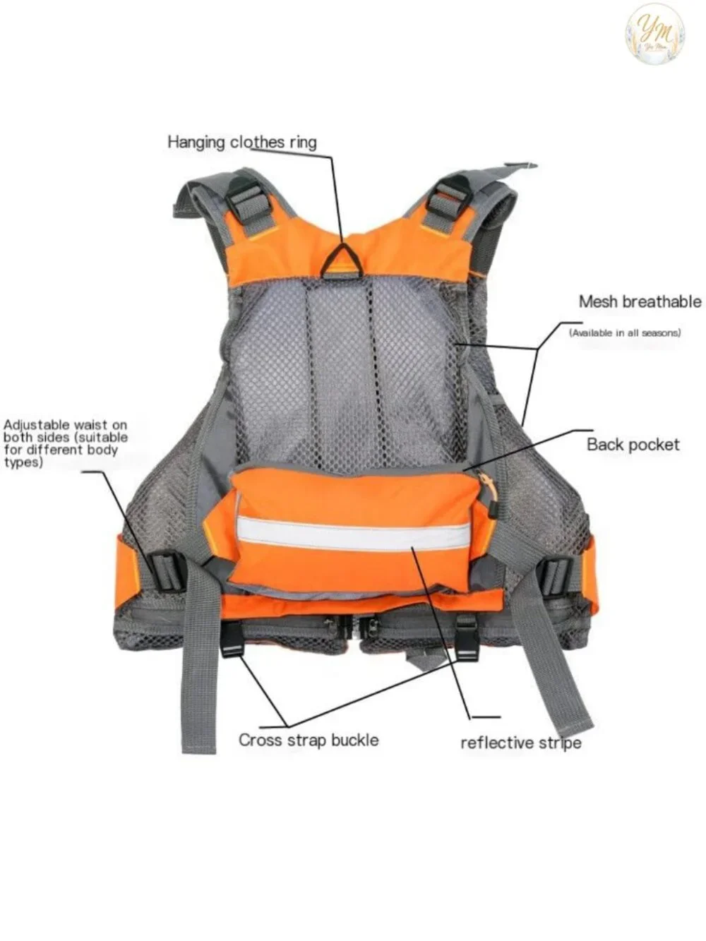 Fly Fishing Life Jacket - Adjustable Buoyancy Aid for Boating & Kayaking,